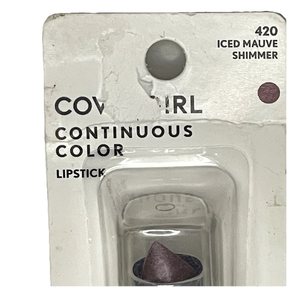 CoverGirl Continuous Color Lipstick Iced Mauve Shimmer 40 Discontinued New Sexy - Picture 3 of 4